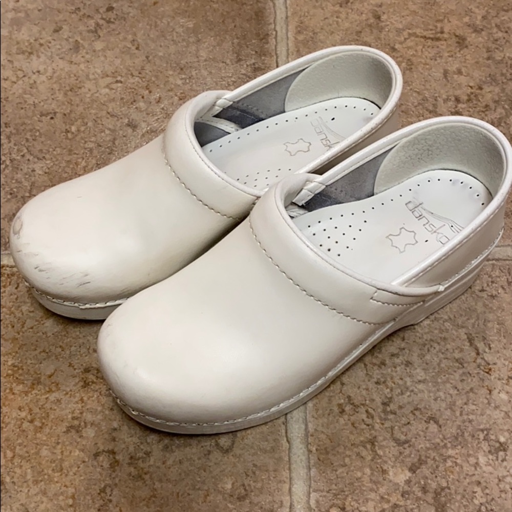 All white dansko clogs